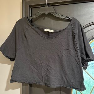 Free People navy/black shirt sleeve top